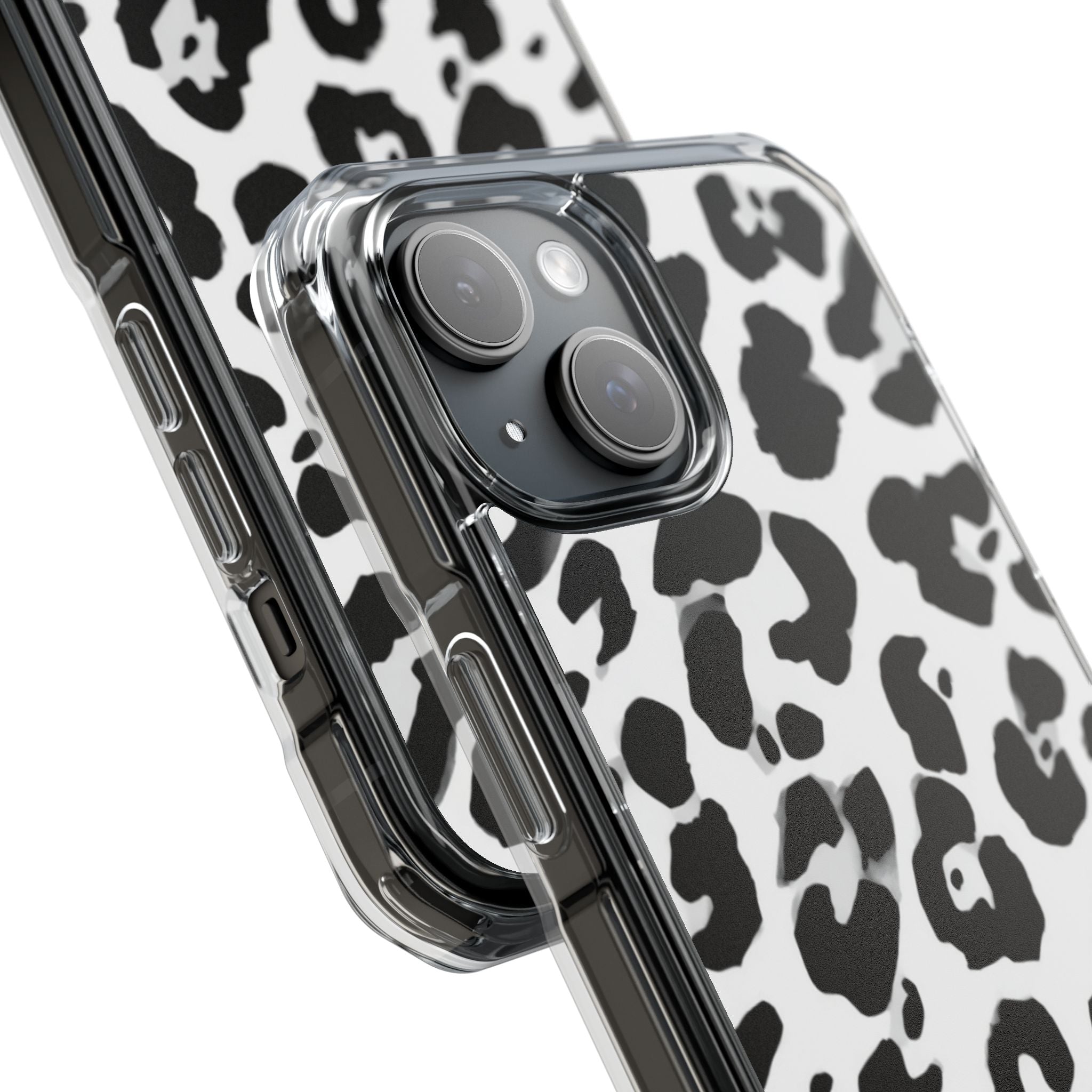 MinX Black & White Leopard Magnetic Impact Phone Case