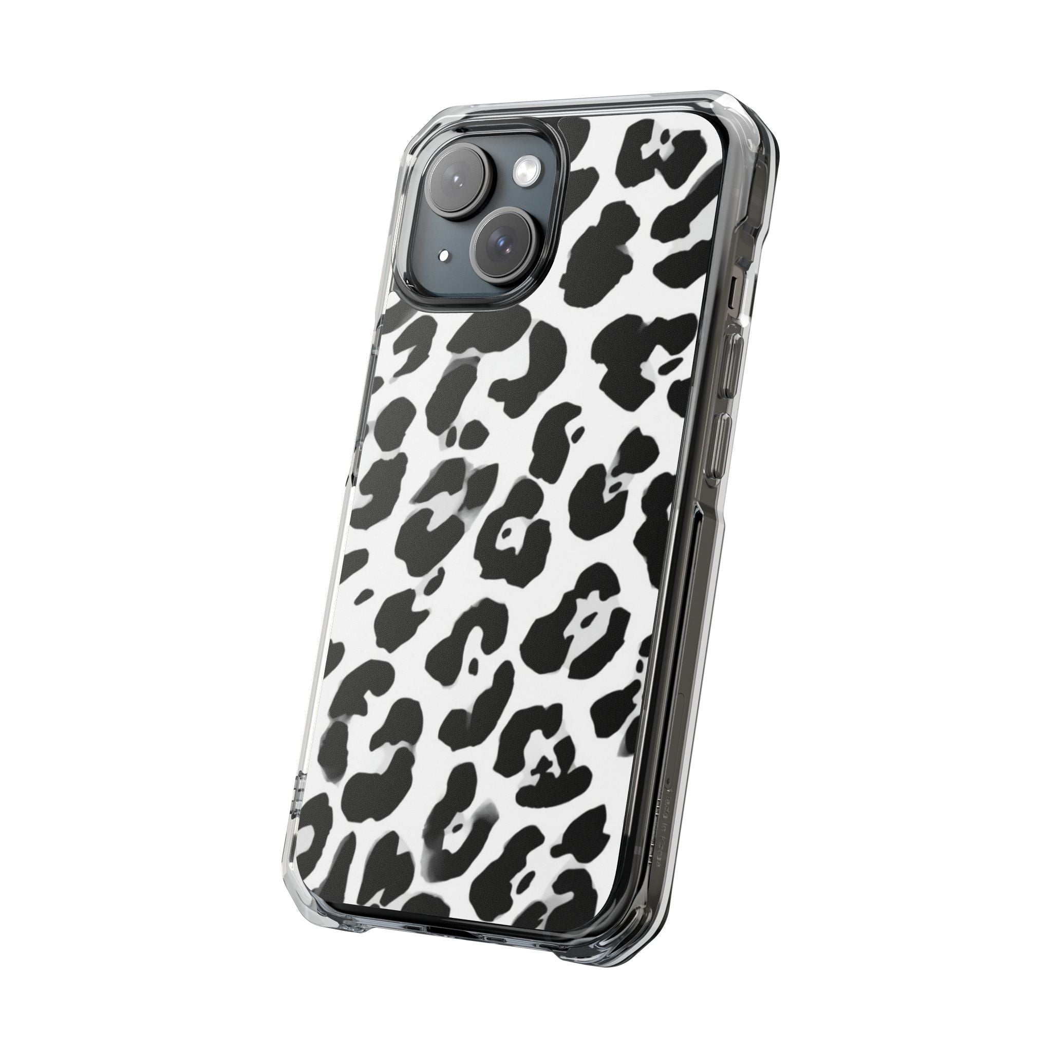 MinX Black & White Leopard Magnetic Impact Phone Case