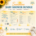 Sunshine Baby Shower Games Bundle Printable ☀️ | Here Comes the Son Party Pack | Instant Download