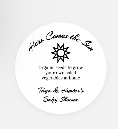 Here Comes the Son Garden Favor Kit • Baby Shower Favors • Customizable!